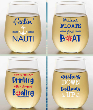 Boat Life Shatterproof Wine Glasses - 4 pk