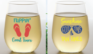 Summer Shatterproof Wine Glasses - 2 pk