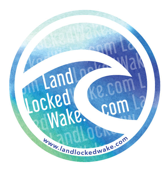 LandLocked Wake Decal - 4" Round Tie Dye