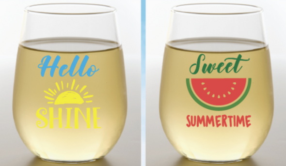 Summer Shatterproof Wine Glasses - 2 pk