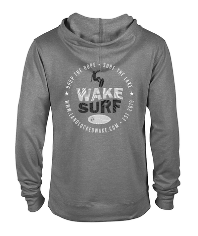 Wake Surf French Terry Hoodie - Black Ink