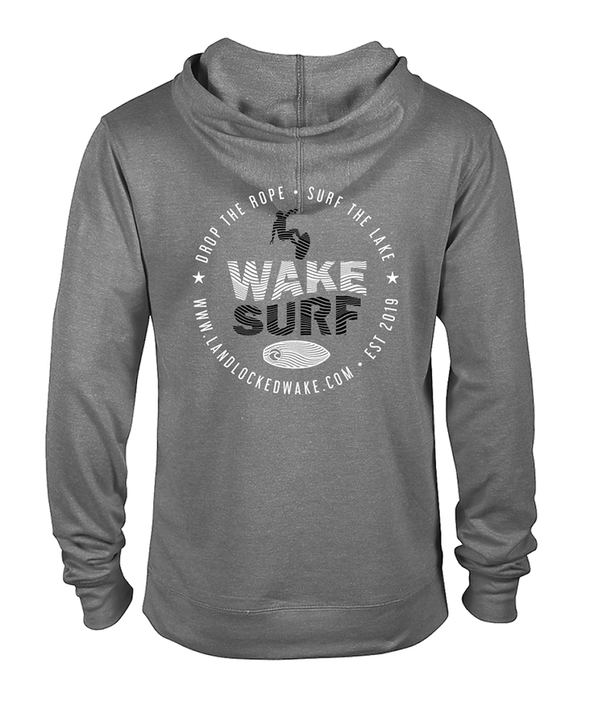 Wake Surf French Terry Hoodie - Black Ink