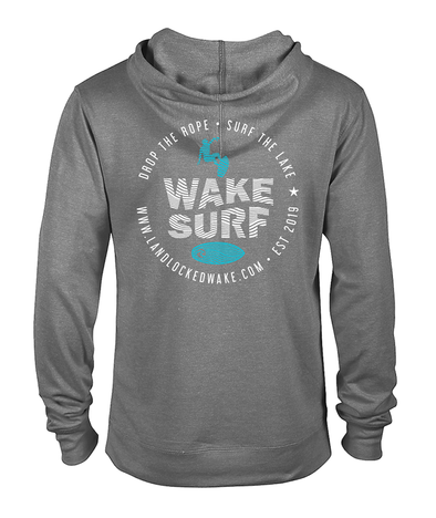 Wake Surf French Terry Hoodie - Teal Ink